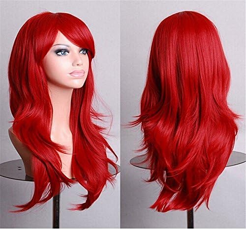 Sweet Lemon 28" Long Heat Resistant Big Wavy Dark Red Cosplay Wig