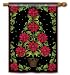 Poinsettia Topiary House Flag