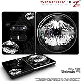 DJ Hero Skin Big Kiss Lips White on Black fits Nintendo Wii DJ Heros (DJ HE ....