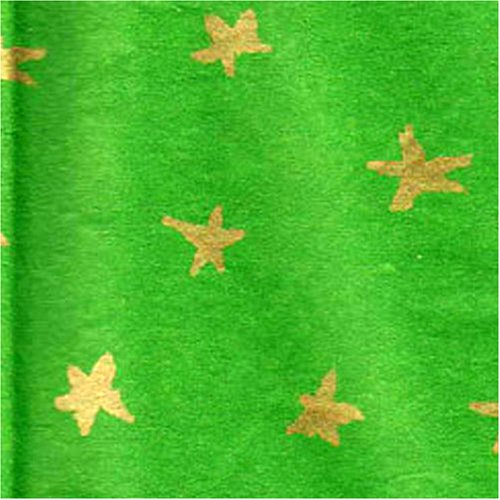 Tissue Paper with Gold Star on Green--20