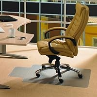 Cleartex AdvantageMat PVC Chair Mat for Medium Pile Carpets - up to 3/4 Inch Thick, Clear 53 x 45 Inches, (11341530LV)