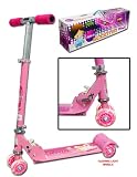 New Pink Kick Push Scooter w 4 Wheels for Young Kids