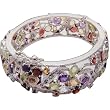 Silver Braclets Multi Gemstone Jewelry Dia 2.25 inches (brclt270a)