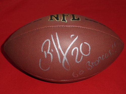Denver Broncos Brian Dawkins Autographed NFL Wilson Composite Football with 