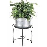 galvanized drink bucket-Achla Designs C-50 Round Galvanized Steel Tub