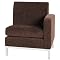 Park Avenue Right Arm Sectional Sofa Piece - Chocolate