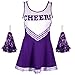 Anladia Varsity College Sports Cheerleader Uniform Costume Outfit Purple L US 10 12