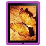 Amzer Silicone Skin Jelly Case for Apple iPad Tablet,(Purple)
