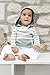 L'ovedbaby Unisex-Baby Newborn Organic Hoodie, Seafoam Stripe, 6-9 Months