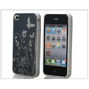 Butterfly TPU Silicone Case Cover for Apple iPhone 4 4G 4S AT&T and Verizon Clear