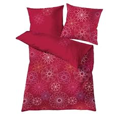 Kleine Wolke 6119453953 Bettw�sche Winnipeg / 155 x 200 cm + 80 x 80 cm / Rubin / 2-teilig