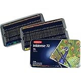 Derwent Inktense Pencils, 4mm Core, Metal Tin, 72 Count (2301843)