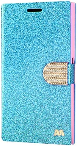 MyBat ZTE Z787 Grand X Max Glittering MyJacket Wallet Carrying Case - Retail Packaging - Blue