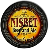 NISBET 'S Beer and Ale Cascading Pub Wall Clock