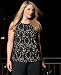 Alfani Plus Size Top, Sleeveless Lace Print Pleated