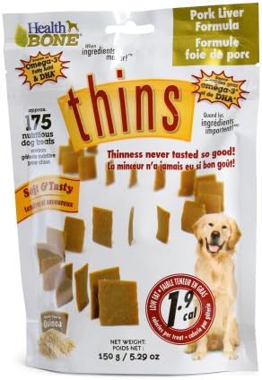 Omega Paws Health Bone Thins Pork Treats, Mini