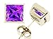 1.30 cttw Genuine Square Amethyst Earrings in 14k title=