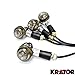 Krator® Motorcycle 4pcs Smoke Front and Rear Chrome Turn Signals Indicators Blinkers Lights Fits Metric Cruisers Harleys Bullet Chrome Turn Signals Blinkers Suzuki Honda Kawasaki Yamaha