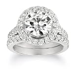 18k White Gold 3.02 ct. Diamond Bridal set (4 cttw)