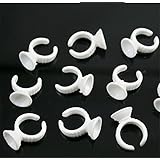 BESTIM INC(TM) Disposable 100PCS Glue Ring Pallet Holder for Tattoo Pigmen Eyelash Extension