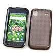 Samsung Vibrant T959 Galaxy S (T-Mobile) Crystal Silicone Skin Case Transparent Smoke Grey Check Pattern