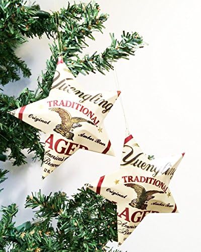 Yuengling Beer Can Stars, Recycled Aluminum Beer Can Stars, Upcycled Yuengling Traditional Lager Christmas Ornaments