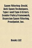 Spam Filtering: Dnsbl, Anti-Spam Techniques, Type I and Type II Errors, Sender Policy Framework, Bayesian Spam Filtering, Proofpoint,-