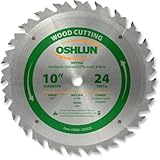 Oshlun SBW-100024 10 inch 24 Tooth ATB Ripping Saw Blade with 5/8 inch Arbor