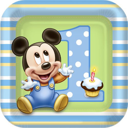 Mickeys 1st Birthday Dessert Plates