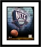 New Jersey Nets Team Logo and Basketball Collage Framed 8x10 Photograph
