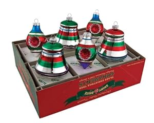 #!Cheap RADKO Shiny Brite Jubilant Jolly Bells & Tulips Christmas Ornaments