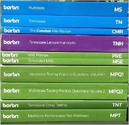 Complete Set of Barbri Books 2012 - Tennessee: Barbri: Amazon.com: Books