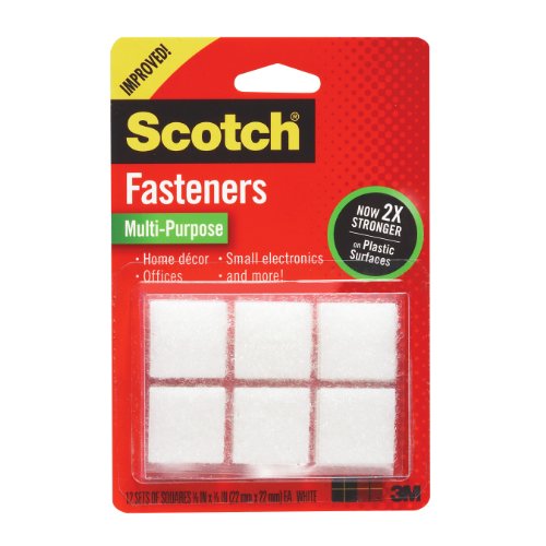 Scotch Multi-Purpose Fasteners, 7/8 x 7/8 Inch, 24 Sets per Pack (RF7020X)