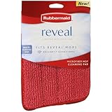 Rubbermaid - Reveal Mop Microfiber Cleaning Pad, Red, 15" Wide, 2 Pack