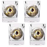 NFL Washington Redskins Open Field Four Piece Square Shot Glass Set