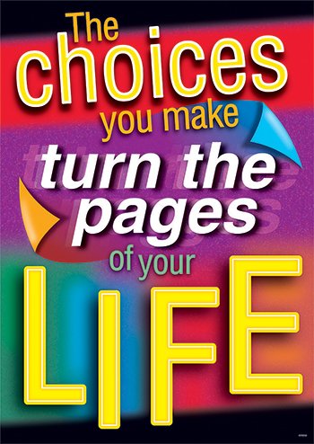 THE CHOICES YOU MAKE TURN THE PAGES