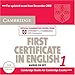 Cambridge First Certificate in English 1 for updated exam Audio CDs (2): Official Examination papers from University of Cambridge ESOL Examinations: Official ... Examinations: Level 1 (Fce Practice Tests)