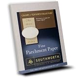 Southworth Colors + Textures Fine Parchment Paper, 24#, 8.5 x 11 Inches, Ivory, 100 per Pack (P984CK)