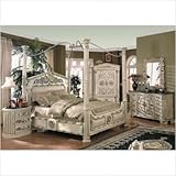 Bundle-28 Romeo Poster Bedroom Set in Dark Cherry Size: King