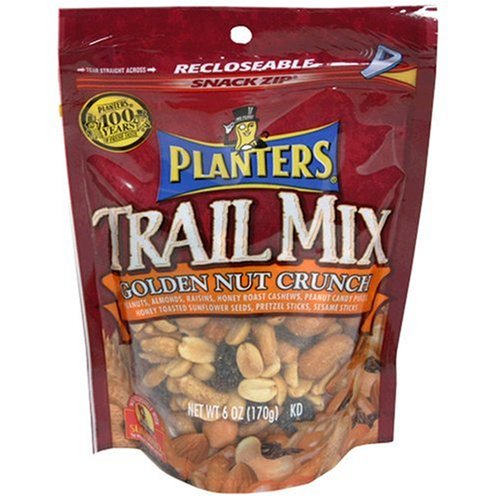 Planters Trail Mix, Golden Nut Crunch, 6-Ounce Pouches (Pack of 12) by Planters