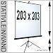 HDTV Rollo Leinwand für Beamer Heimkino 203 x 203 cm 16:9 4:3 1:1 HDTV Rollo Leinwand für Beamer Heimkino 203 x 203 cm 16:9 4:3 1:1