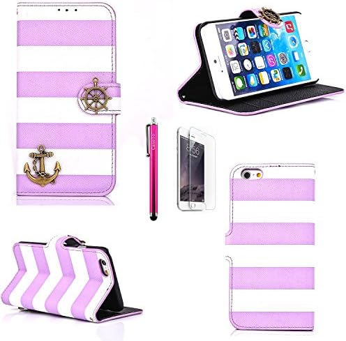 iPhone 5C Case, [Pirate Pattern] Superior PU Leather Flip Wallet Magnetic Flap Protective ,Card Slot Cash Holder For iPhone 5C.