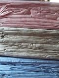 King Size Beige 300 Thread Count Cotton Sateen Checkered Sheet Set