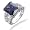 6CT Purple CZ Filligree Ring In Sterling Silver In Size 7 (Available In Sizes 5-9)