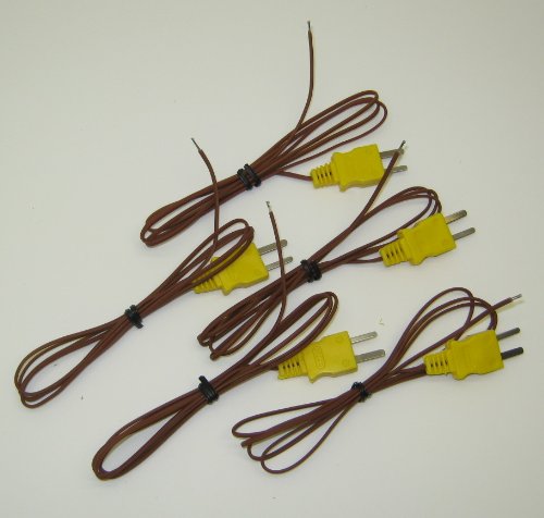 K-Type Thermocouple Wire PK-1 Temperature Sensor with High Temperature Plastic Insulation (Set of 5) On Sale