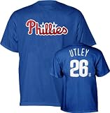 Chase Utley Philadelphia Phillies Name and Number Blue T-Shirt