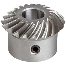 Boston Gear HLSK-R Series Spiral Miter Gear, 1:1 Ratio, 20 Degree Pressure Angle, 35 Degree Spiral Angle, Keyway, Steel with Hardened Teeth, Right Hand