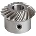 Boston Gear HLSK-R Series Spiral Miter Gear, 1:1 Ratio, 20 Degree Pressure Angle, 35 Degree Spiral Angle, Keyway, Steel with Hardened Teeth, Right Hand