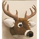 11" White Tailed Deer Head Plush Stuffed Animal Toy