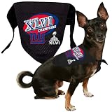NFL New York Giants Super Bowl XLVI Champions Mesh Pet Bandana (Small/Medium)
